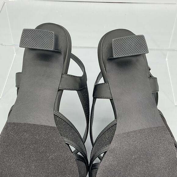 NEW Easy Street Women’s Tristen Dance Flex Outsole Sandals Black Size 6WW - Picture 9 of 10